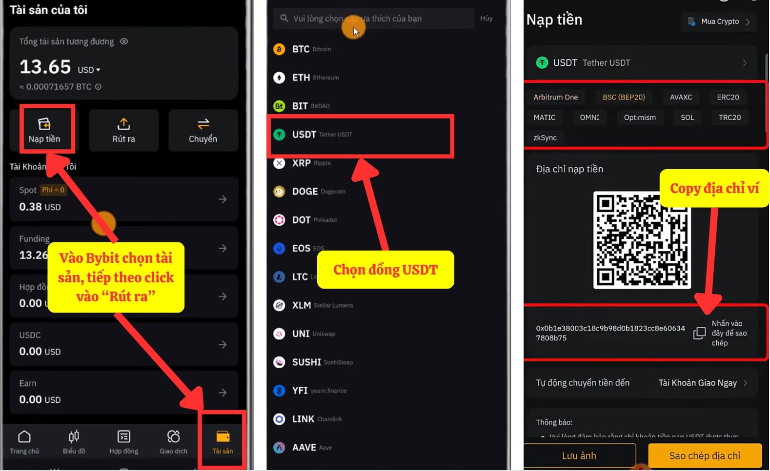 Rút tiền từ Oxbet về Bybit